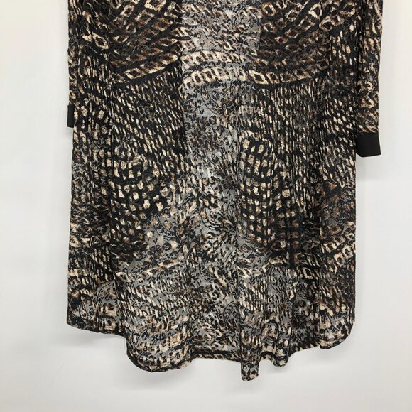 Initiatives Brown Abstract Patterned Robe Cardigan size M - Picture 13 of 15